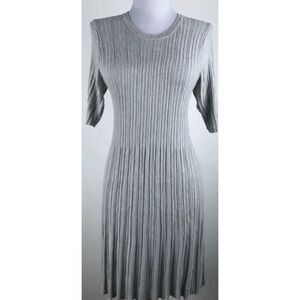 Nice Cooperative Dress Size small Gray Stretchy Short Sleeves Rayon Blend Textur
